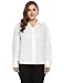 IN'VOLAND Women Long Sleeve Casual Loose Curved Hem Button Down Shirt Plus Size