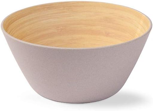 BIOZOYG 4 pieces Premium bamboo bowl grey round 460 ml I bamboo tableware bowl cereal bowl fruit bowl wood bowl salad bowl deco bowl soup bowl serving bowl camping tableware