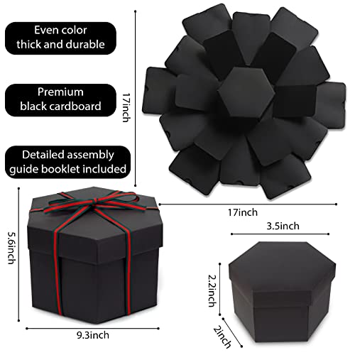 Koogel Explosion Gift Box, Surprise Exploding Love Box DIY Photo Album Box for Scrapbook Valentine\'s Day Wedding Anniversary Birthday Gift