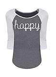 TTI Womens 3/4 Sleeves Round Neck Collision Color Top