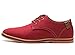 DADAWEN Men's Casual Canvas Oxfords Walking Shoes Sneakers Lace Up Dress Shoes Red US Size 12