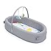 Lulyboo Indoor/Outdoor Cuddle & Play Baby Travel Lounge, Portable, Adjustable Baby Nest Backpack, Gray/Metro