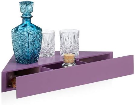 Amazon Com Relaxdays Corner Floating Shelf Triangular Bookcase