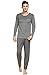 Suntasty Men's Sleepwear Striped Long Sleeve Pajama Pants and Knit Top Set
