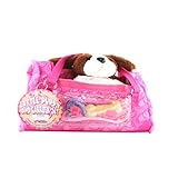 Okk Toys Little Pet Puppy Dog Soft Plush Play Brush And Bone With Carrier Bag Toy