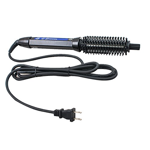 genmine Curlmaster Curling Iron Brush 2 in 1 Professional Iron Salon Curling Brush Travel Curling Iron Hair Brush Electric Straightener Brush
