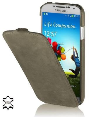 StilGut UltraSlim Leather Case for Samsung Galaxy S4 i9500 & i9505 Old Style Lawn Green โ image 1