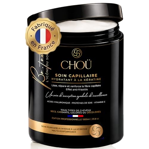 CHOÜ -BO-TOX Professional Hair Mask Ultra Repair Natural Keratin - Hyaluronic Acid, Silk Protein, Vitamin E - Dry and Damaged Hair - Smooth, Strengthens, Moisturizes and Repairs 1000 ml