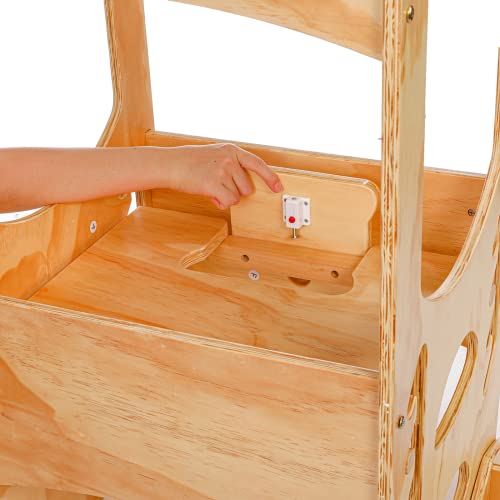 COMOMY Toddler Tower, Kids Step Stool with 4 Adjustable Heights, Safety