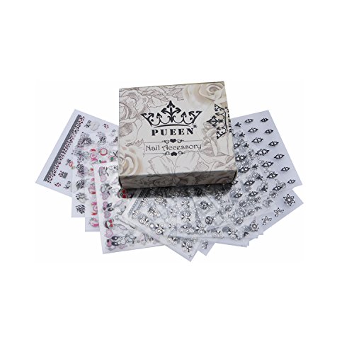 Pueen 3d nail art sticker collection set jh1 - 30 packs all diffe…