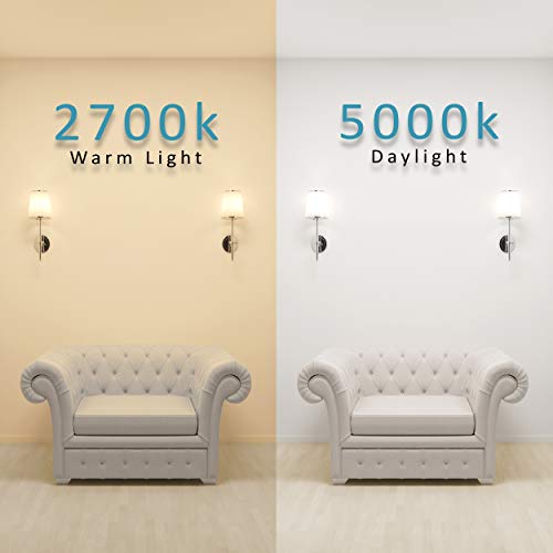 E12 LED Bulbs - Candelabra Light Bulbs, 7 Watt Equivalent 60W Incandescent Bulb, B11 560 Lumens, Daylight White 5000K, Candelabra Base, Non-dimmable, Chandelier&Ceiling Fan Replacement Bulb. 6 Pack.