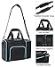 MIER Large Adult Lunch Bag for Men Women Insulated Soft Cooler for Picnic, Kayak, Beach, Grocery, Work, Travel, 2 Decks Cooler, Black/Blue