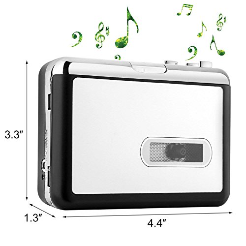 GEEKLIN Cassette Player Tape to MP3 Converter Retro Walkman Auto Reverse Portable Audio Tape Player with Earphones, No Need Computer