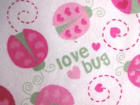 'NUGGLEBUDDY NEW! Microwaveable Moist Heat & Aromatherapy Organic Rice Pack.Darling"LOVE BUG" Flannel. UNSCENTED! AWESOME GIFT IDEA!