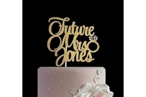 Any Name, Future Mrs Cake Topper, Bridal Shower Cake Topper, Engagement Cake Topper, Custom Name