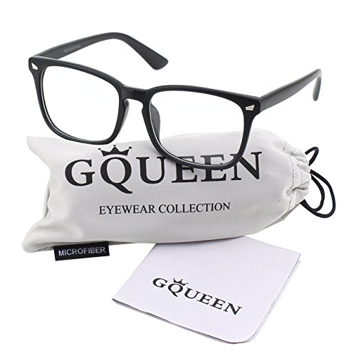 Dark Rimmed Glasses - GQUEEN 201582 Large Oversized Frame Horn