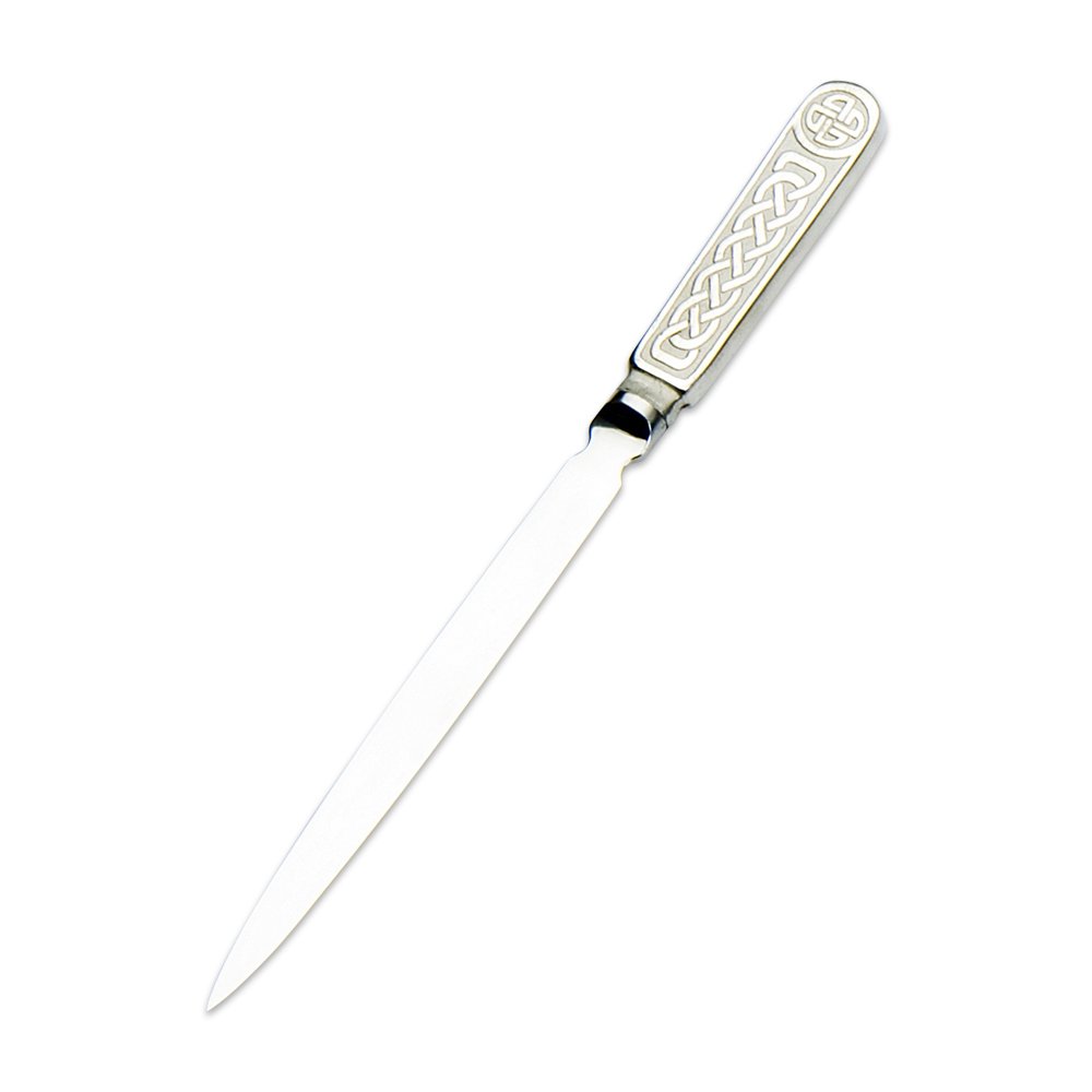 Edwin Blyde & Co Celtic Rope and Seal Design Pewter Handle/Stainless Steel Blade Letter Opener