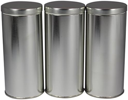 Tea Canister Storage Tins with Airtight Lids - 16 Oz - 3 Pack