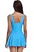 SHEKINI Women's One Piece Skirt Swimsuit Ruched Retro Swimdress Bathing Suit