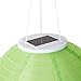 3 Solar Hanging Nylon Lanterns, Red, Yellow, and Green, 12