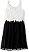 Amy Byer Girls' Big Floral Crochet Bodice Fit and Flare Dress