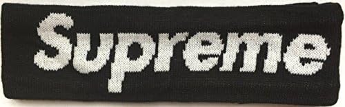 Legend Products Supreme Letters Logo Fleece Fashion Headband Black