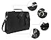 ECOSUSI Briefcase for Women Laptop Bag for Work Briefcase Crossbody Messenger Bags Vegan Leather Satchel Purse Fit 14 Inches Laptop, Black