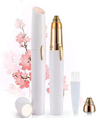 Eyebrow Hair Remover, 2019 NEWEST Eyebrow Trimmer for Women Painless Eyebrow Trimmer, Electric Eyebrow Epilator for Women Portable Eyebrow Hair Removal Razor with Light, White