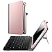 Fintie Samsung Galaxy Tab E 9.6 Keyboard Case - Slim Fit PU Leather Stand Cover with Premium Quality [All-ABS Hard Material] Removable Wireless [Long Life Battery] Bluetooth Keyboard, Rose Gold