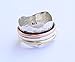 3 Tone Spinner Spin Ring, Yoga maditation ring Two Tone Handmade Ring For Girl Women Size 6 7 8 9 10 11 12