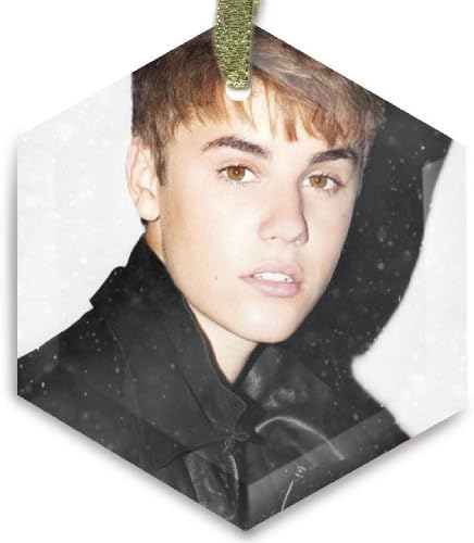 Justine Bieber 1 Crystal Christmas Ornament