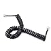 SHONCO 6 Pack Black Coiled Telephone Handset Cord 6 Ft Uncoiled / 1.1 ft Coiled Landline Telephone Accessory