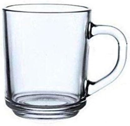 Femora Clear Glass Nora 200 ml Tea Cup, Chai Cup, Coffee Mug Set of 4