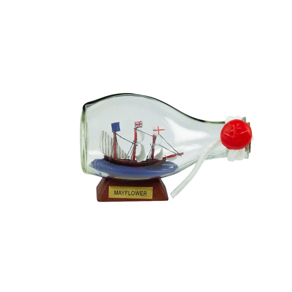 Nauticalia Mayflower Ship-in-Bottle, 3-sided, 9cm, Not Appicable