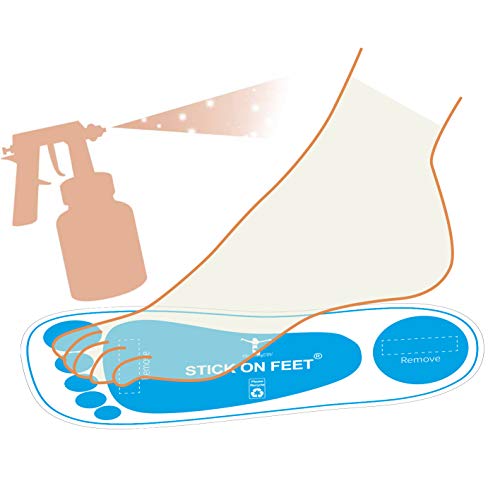 Blue 60 Pairs(120feets) Premium Disposable Stick on Feet Spray Sunless Tanning Sole Protector