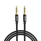 iXCC 6Ft TRRS Male to Male 3.5mm Audio Cable, Universal 4-Conductor Auxiliary Stereo Cable Cord for 3.5mm-Enabled Devices(Microphone Compatible)