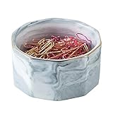 YOSCO Paper Clip Holder Ceramic Marble Paper Clip