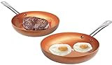 Non-stick Copper Frying Pan with Ceramic Coating, 9.5 Inches By JoBox