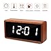 Digital Alarm Clock, MiCar Solid Wood Led Modern Desk Clock with 5.5