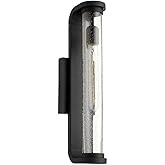 Quorum 750-19-69 Vitro Outdoor Wall Sconce, 1-Light 60 Watts, Noir