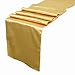 OurWarm Satin Table Runner 12"x 108" (Inch) Wedding Party Table Decoration (Gold)