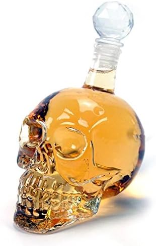 Urban Bazar Crystal Skull Head Decanter - 550 ml (Transparent)