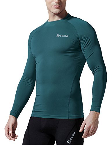 DRST TM-R11-FRGZ_2X-Large Tesla Men's Long Sleeve T-Shirt Baselayer Cool Dry Compression Top R11