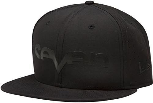 Seven MX Brand Punched Snapback Hat-Black