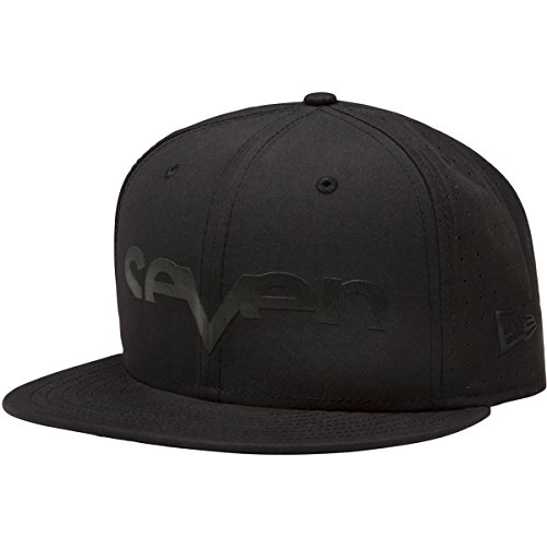 Seven MX Brand Punched Snapback Hat-Black