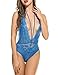 Avidlove Women Teddy Lingerie Halter Deep V-Neck Lace One Piece Lace Babydoll Bodysuit