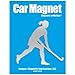 Field Hockey Player with Skirt Car Magnet Chrome