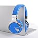 COWIN E7 Active Noise Cancelling Headphones Bluetooth Headphones with Microphone Deep Bass Wireless Headphones Over Ear, Comfortable Protein Earpads, 30 Hours Playtime for Travel/Work, Blue