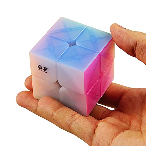 Jelly 2x2 Speed Cube, Qidi 2x2x2 Cube Stickerless Puzzles Toy