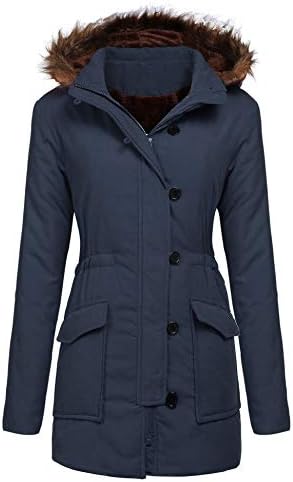 Yhlovg Womens Military Hooded Warm Winter Faux Fur Lined Parkas Anroaks Long Coats